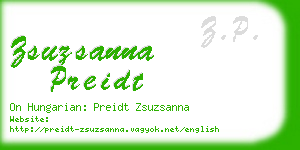zsuzsanna preidt business card